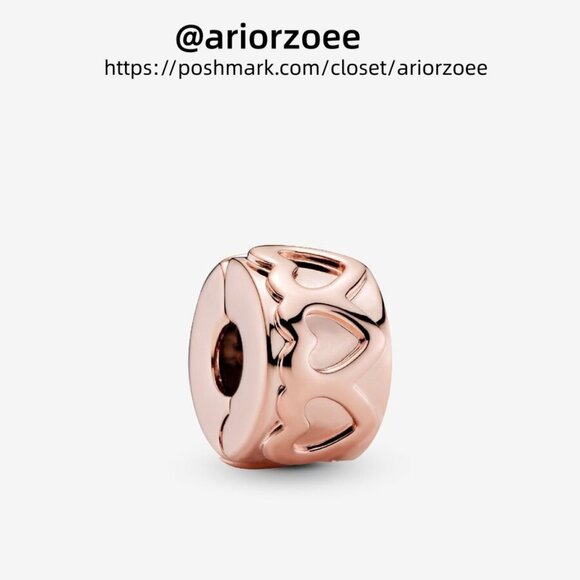Pandora Band of Hearts Clip Charm|Pendant - Picture 1 of 2